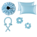 Kit Anti Frizz Cetim com Touca, Modelador, Fronhas e Scrunchies