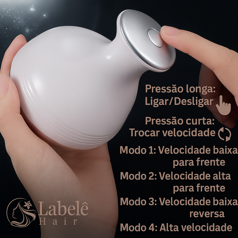 Massageador Elétrico Com Haste Para Couro Cabeludo - Labelê Hair