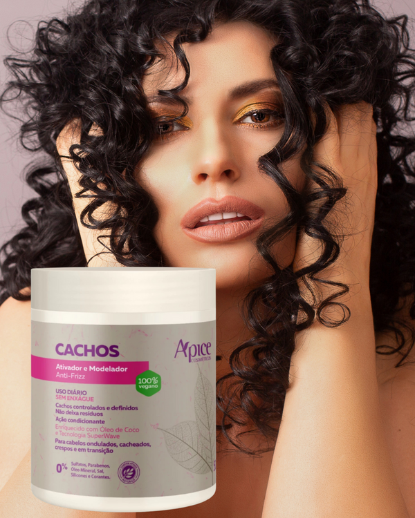 Ativador E Modelador de Cachos Vegano Apse Anti Frizz 500g