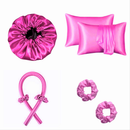 Kit Anti Frizz 2 Fronhas 1 Touca 1 kit Modelador de cachos 2 Scrunchioes