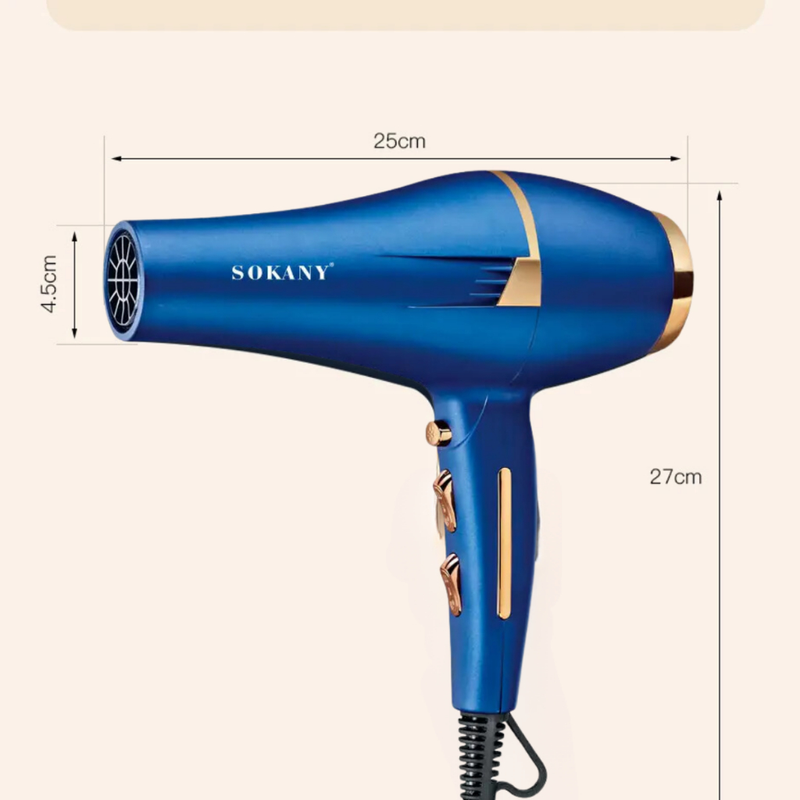 Secador De Cabelo Com Difusor de Cachoss Antifrizz Profissional Sokany Leve E Potente 2400w