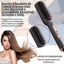 Escova Alisadora Sokany 5 em 1 - Alisa, Hidrata, Modela, Alinha e Anti-Frizz com Nf Bivolt