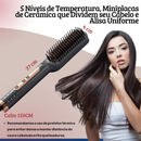 Escova Alisadora Sokany 5 em 1 - Alisa, Hidrata, Modela, Alinha e Anti-Frizz com Nf Bivolt