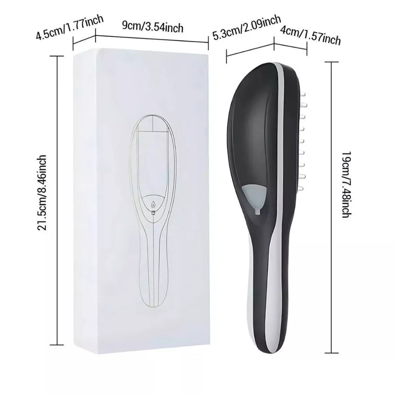 Escova Massageadora Capilar Laser 4 em 1 – Crescimento e Antiqueda