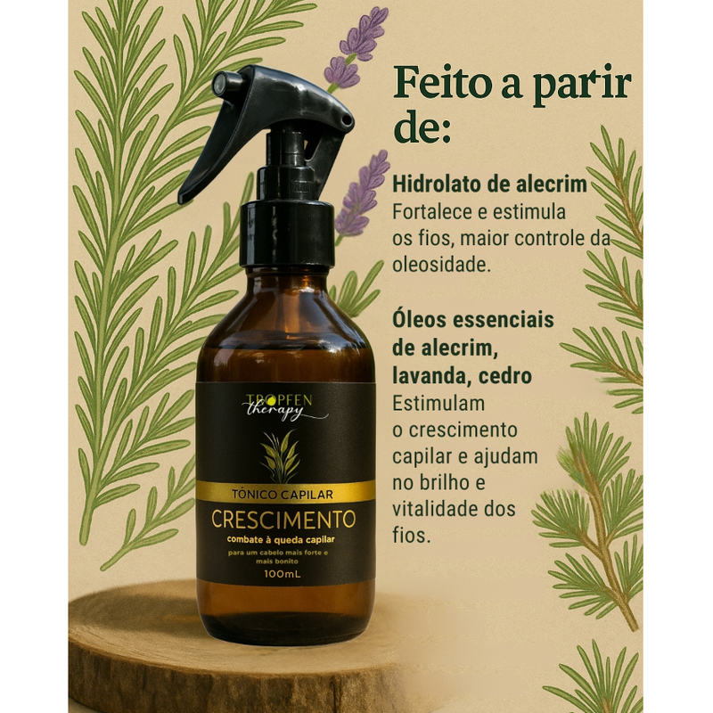 Kit Terapia Capilar Óleo de Alecrim + Tônico Poderoso de Crescimento 100 mL