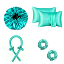 Kit Anti Frizz Cetim com Touca, Modelador, Fronhas e Scrunchies