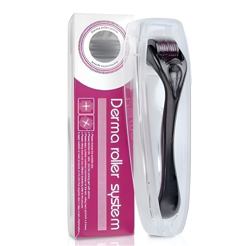 DermaRoller 0,5mm MicroAgulhamento Rolo Agulha System 540 Original Preencher Falha Cabelo e Barba Cicatrizes e Manchas