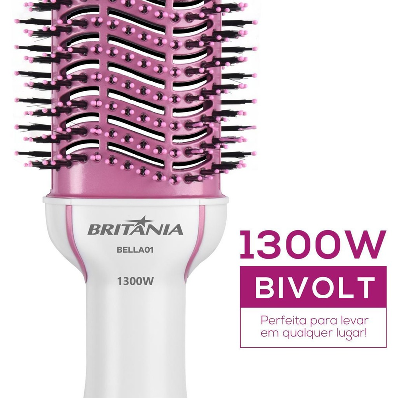 Escova Secadora Britânia 4 em 1 1300W Bivolt BELLA01