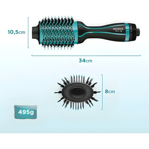 Escova Secadora e Alisadora Mondial Black Tiff ES-16 1200w