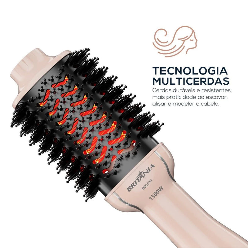 Escova Secadora Britânia Soft 4 em 1 com Infra Vermelho