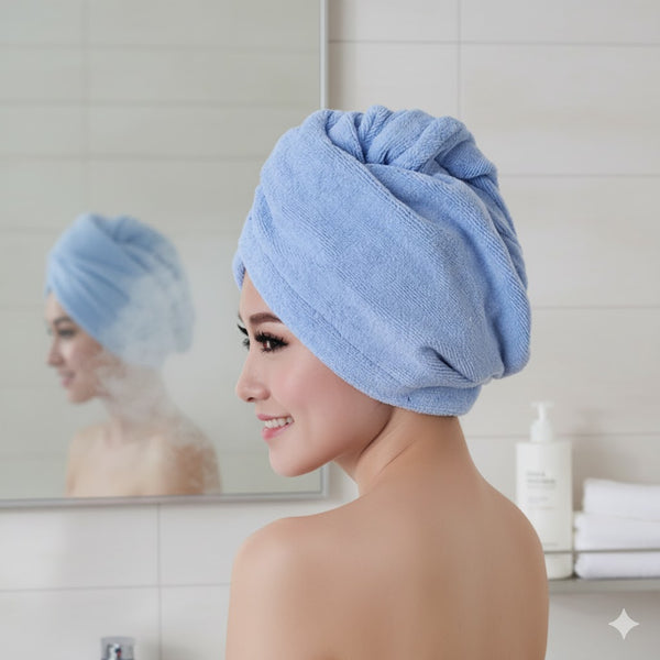 Kit 3 Toucas Mágicas de Microfibra para Secar Cabelo